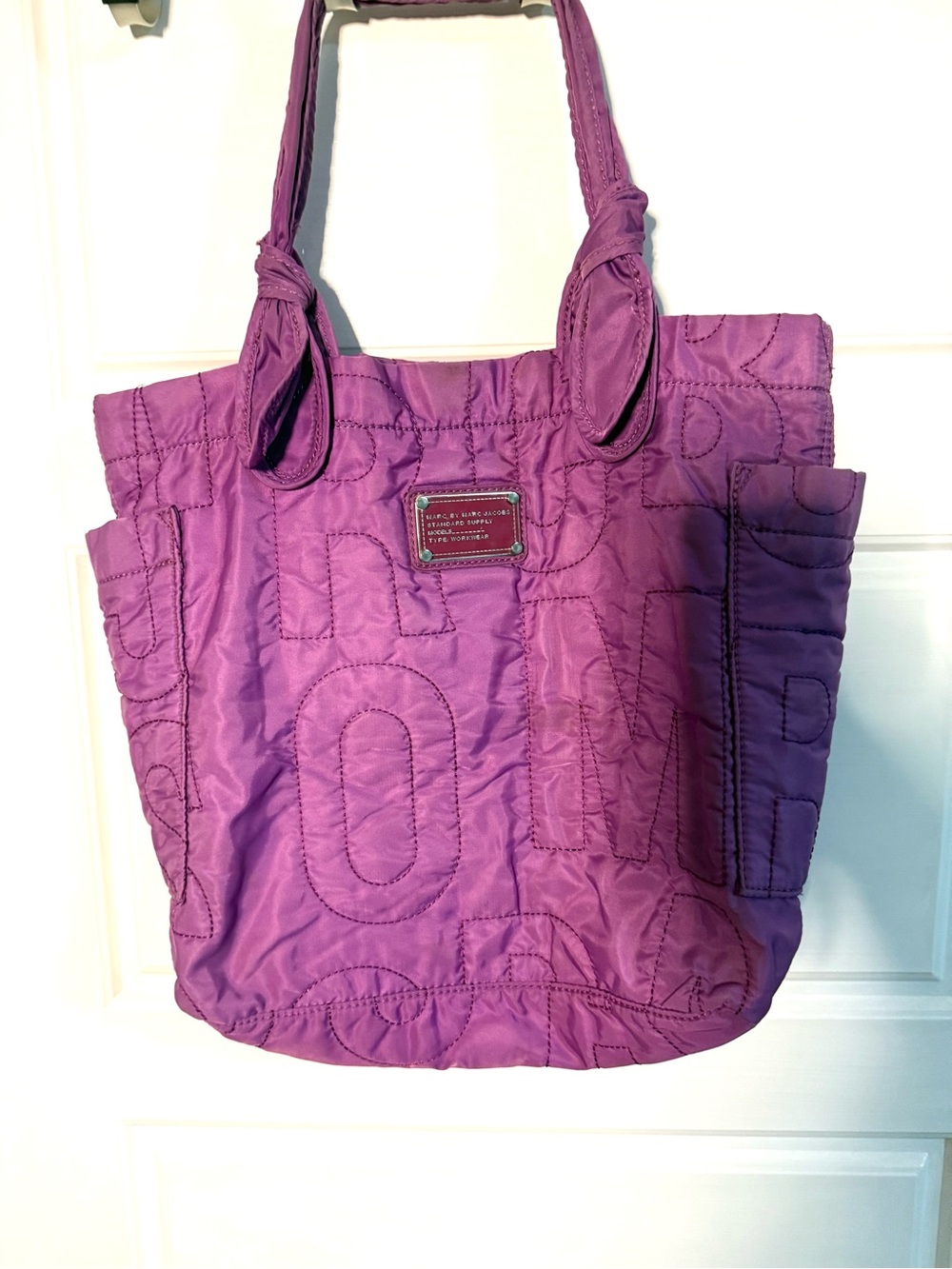 Purple Quilted Tote Bag - Mark Jacobs. Lots of pockets!